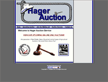 Tablet Screenshot of hagerauction.com